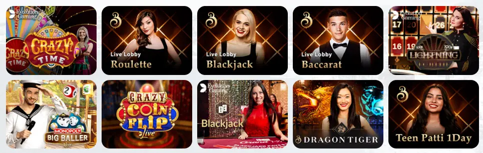 Jeux de casino en direct Spins of Glory Casino