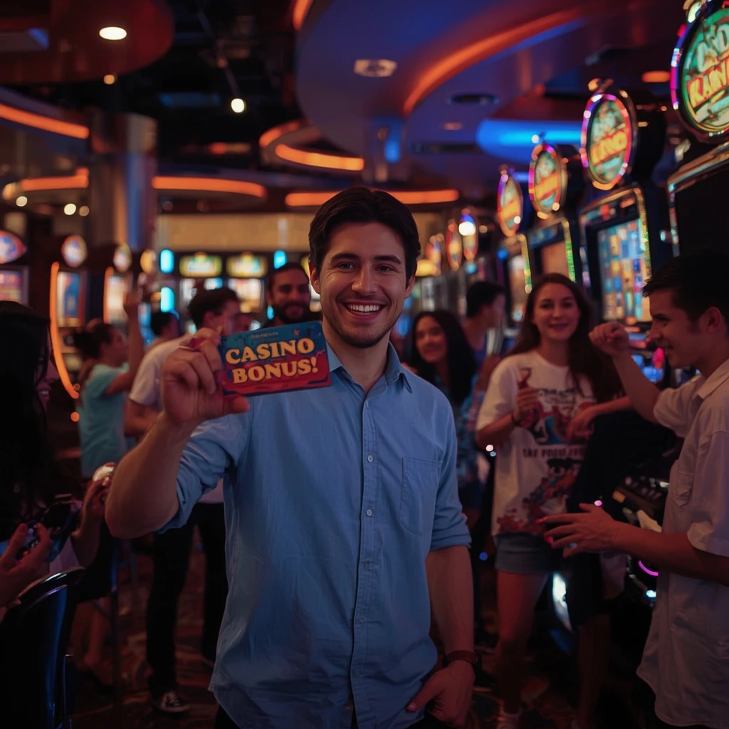 une personne tenant un bonus Spins of Glory Casino