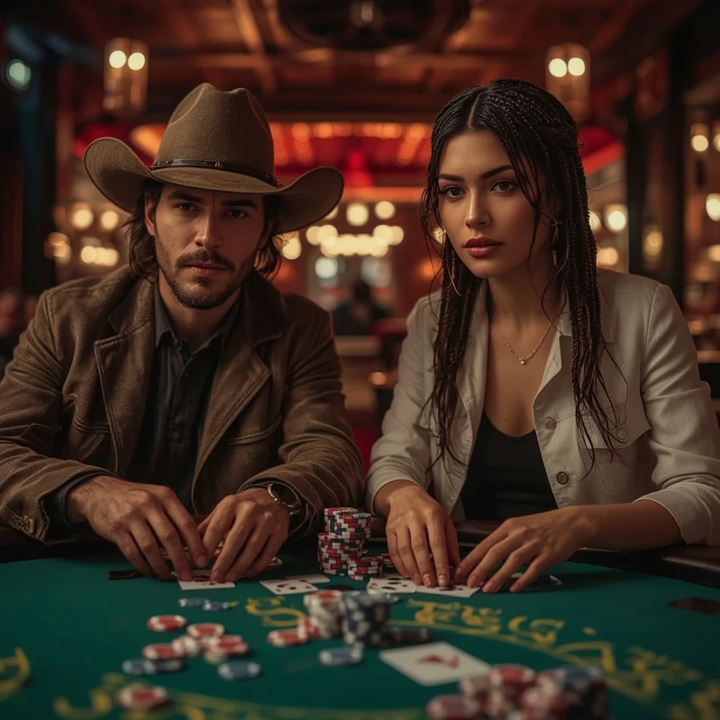 photo de deux joueurs de poker Spins of Glory Casino